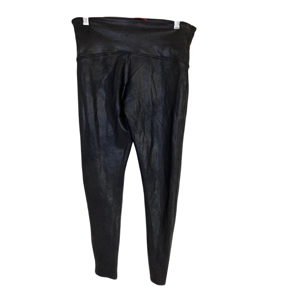 Spanx Faux Leather Leggings Black High Waisted Petite XL Petite 20249R
